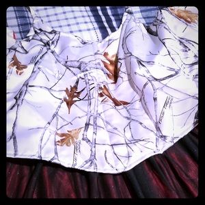 white camo dress ball gown style also has pockets